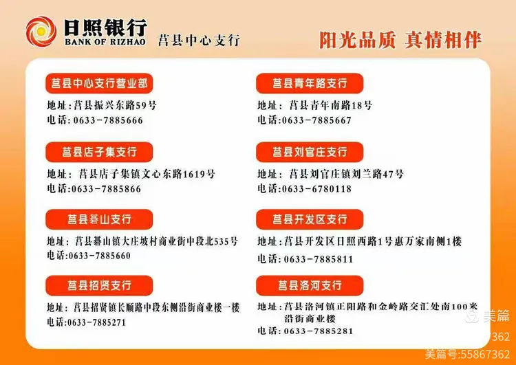 日照银行莒县中心支行惠农周动态